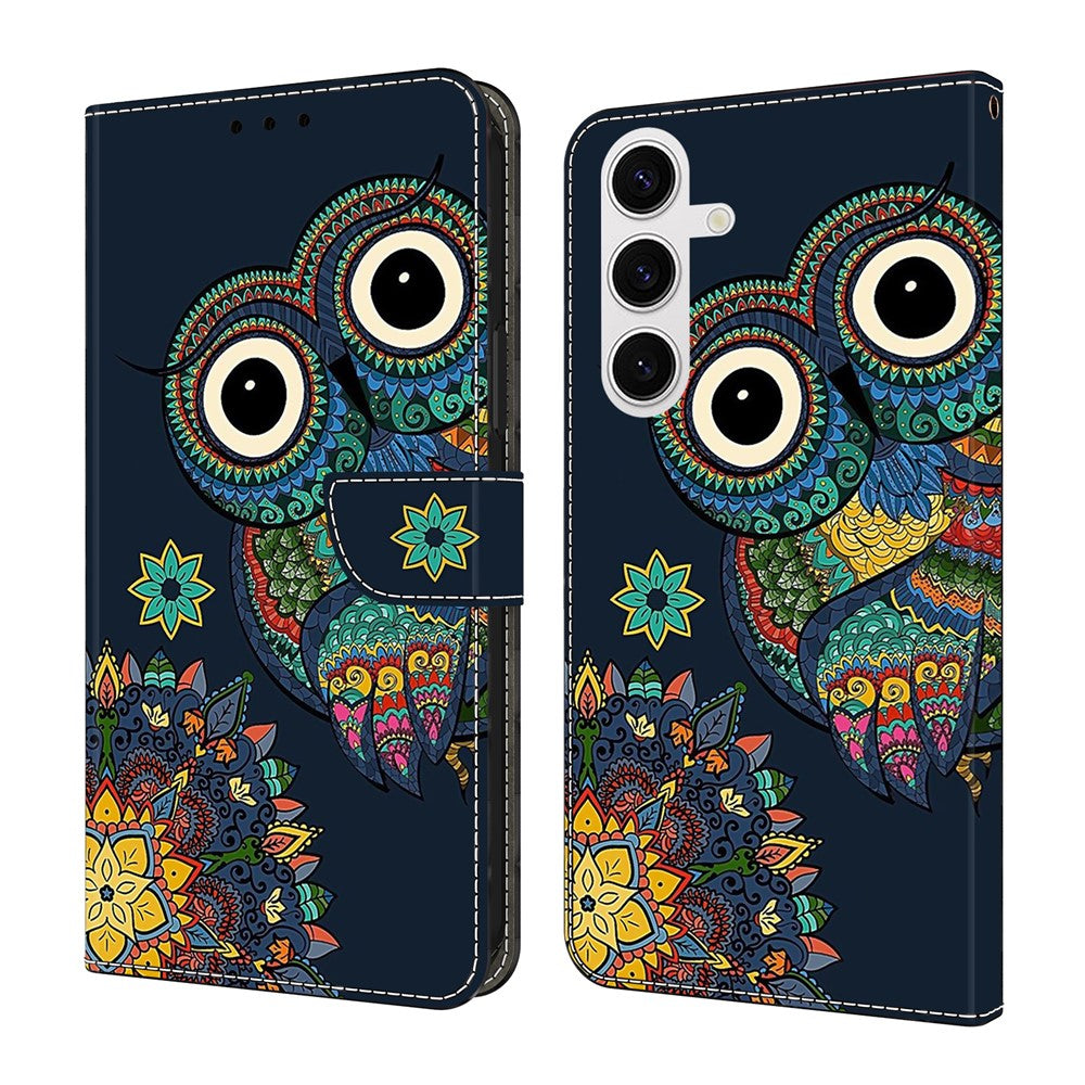 Plånboksfodral för Samsung Galaxy S26+ med mönstertryck i PU-läder, fällbart stativ