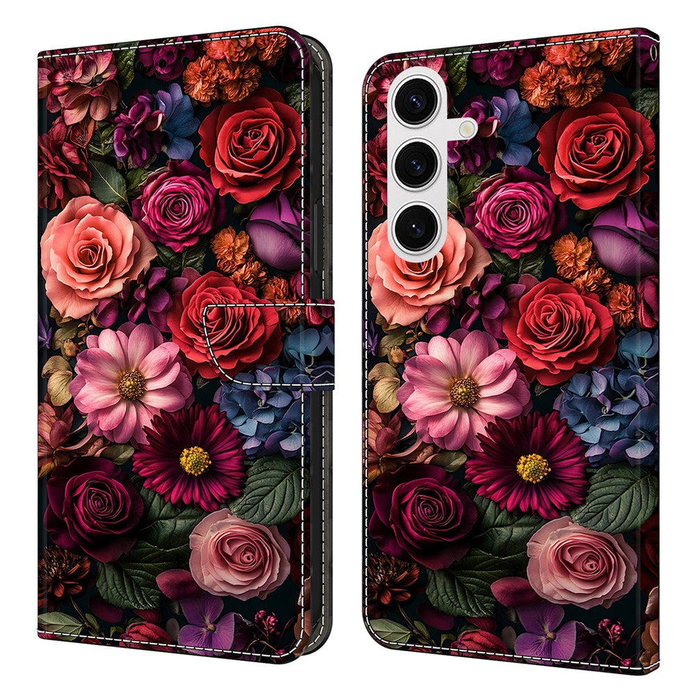 Plånboksfodral för Samsung Galaxy S26+ med mönstertryck i PU-läder, fällbart stativ