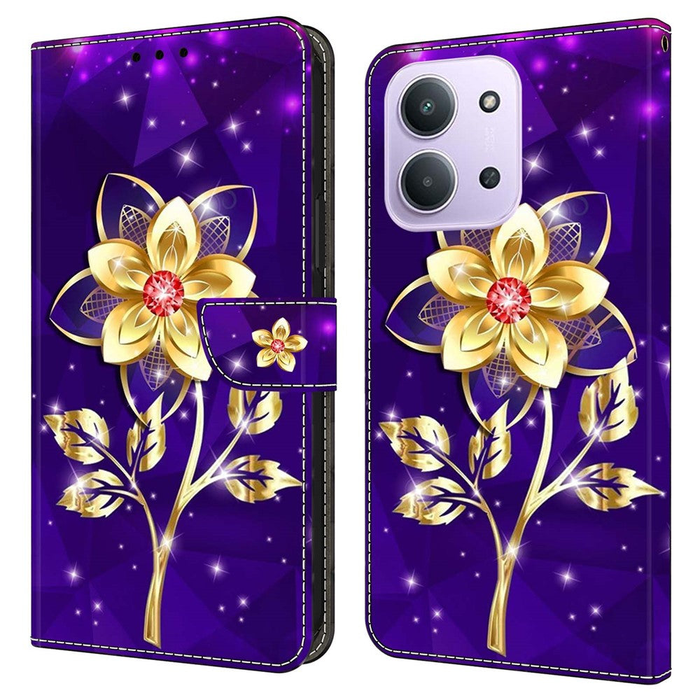 For Xiaomi Redmi 15C 4G (Global) (171mm)  /  Poco C85 4G (171mm) Wallet Case Pattern Printing PU Leather Flip Stand Phone Cover