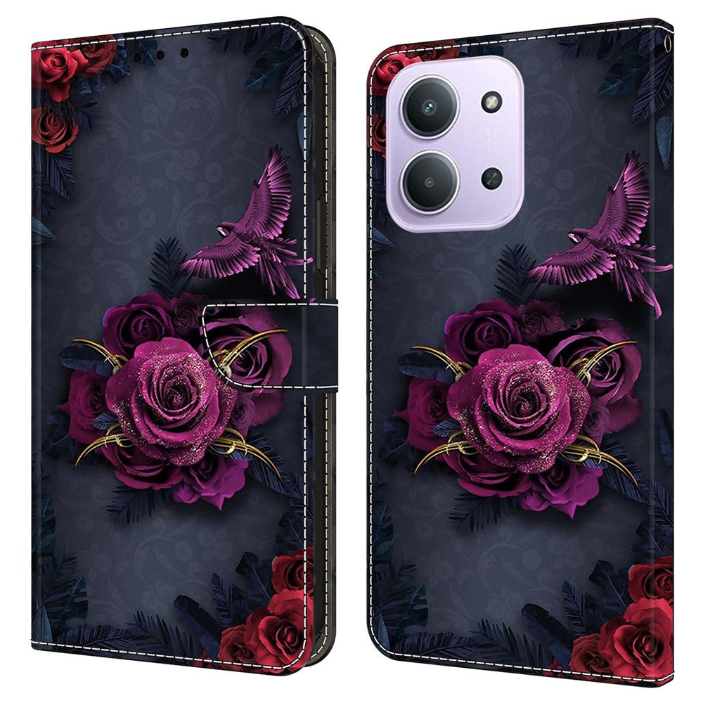 For Xiaomi Redmi 15C 4G (Global) (171mm)  /  Poco C85 4G (171mm) Wallet Case Pattern Printing PU Leather Flip Stand Phone Cover