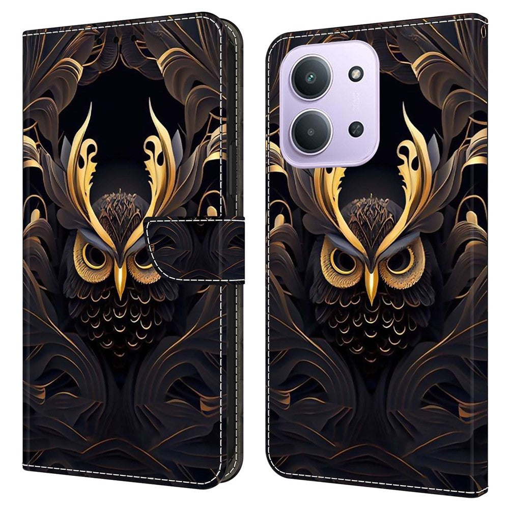 For Xiaomi Redmi 15C 4G (Global) (171mm)  /  Poco C85 4G (171mm) Wallet Case Pattern Printing PU Leather Flip Stand Phone Cover