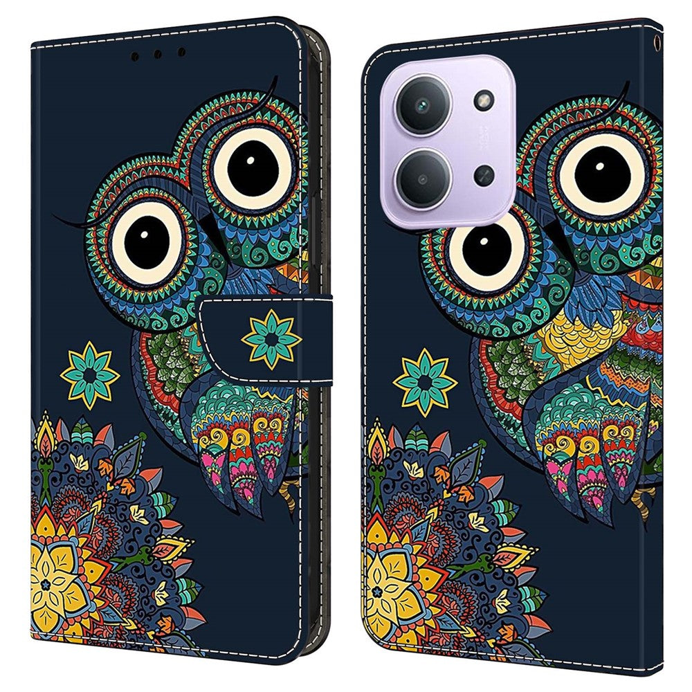 For Xiaomi Redmi 15C 4G (Global) (171mm)  /  Poco C85 4G (171mm) Wallet Case Pattern Printing PU Leather Flip Stand Phone Cover