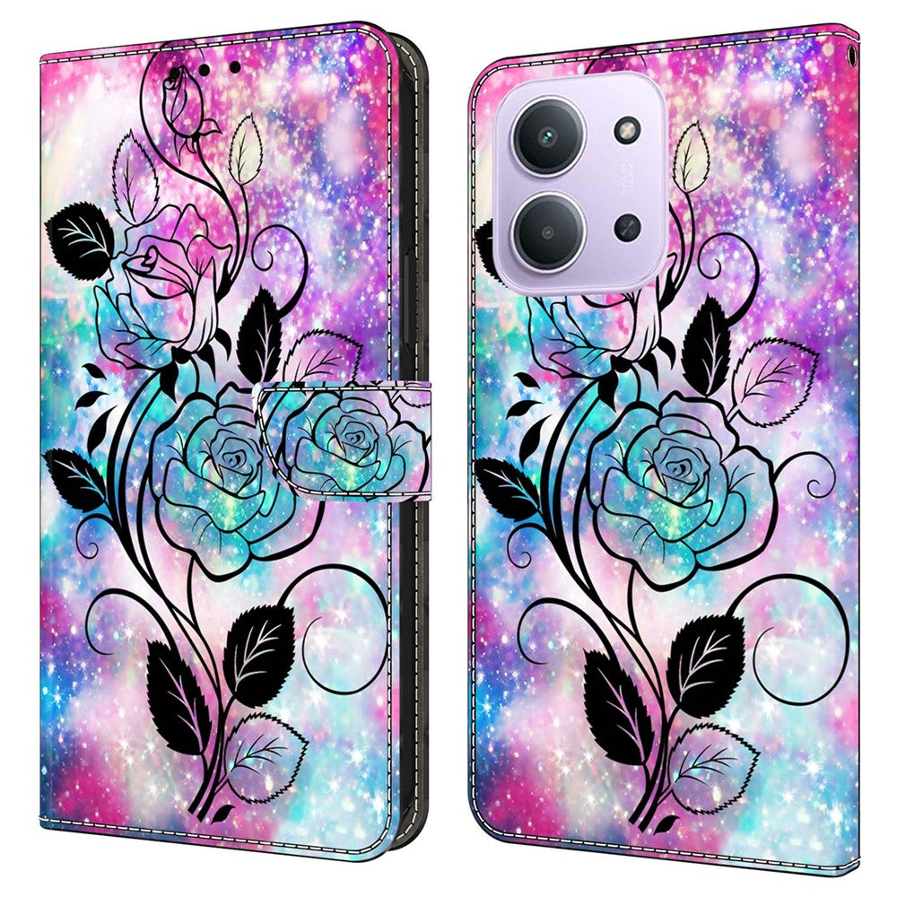 For Xiaomi Redmi 15C 4G (Global) (171mm)  /  Poco C85 4G (171mm) Wallet Case Pattern Printing PU Leather Flip Stand Phone Cover