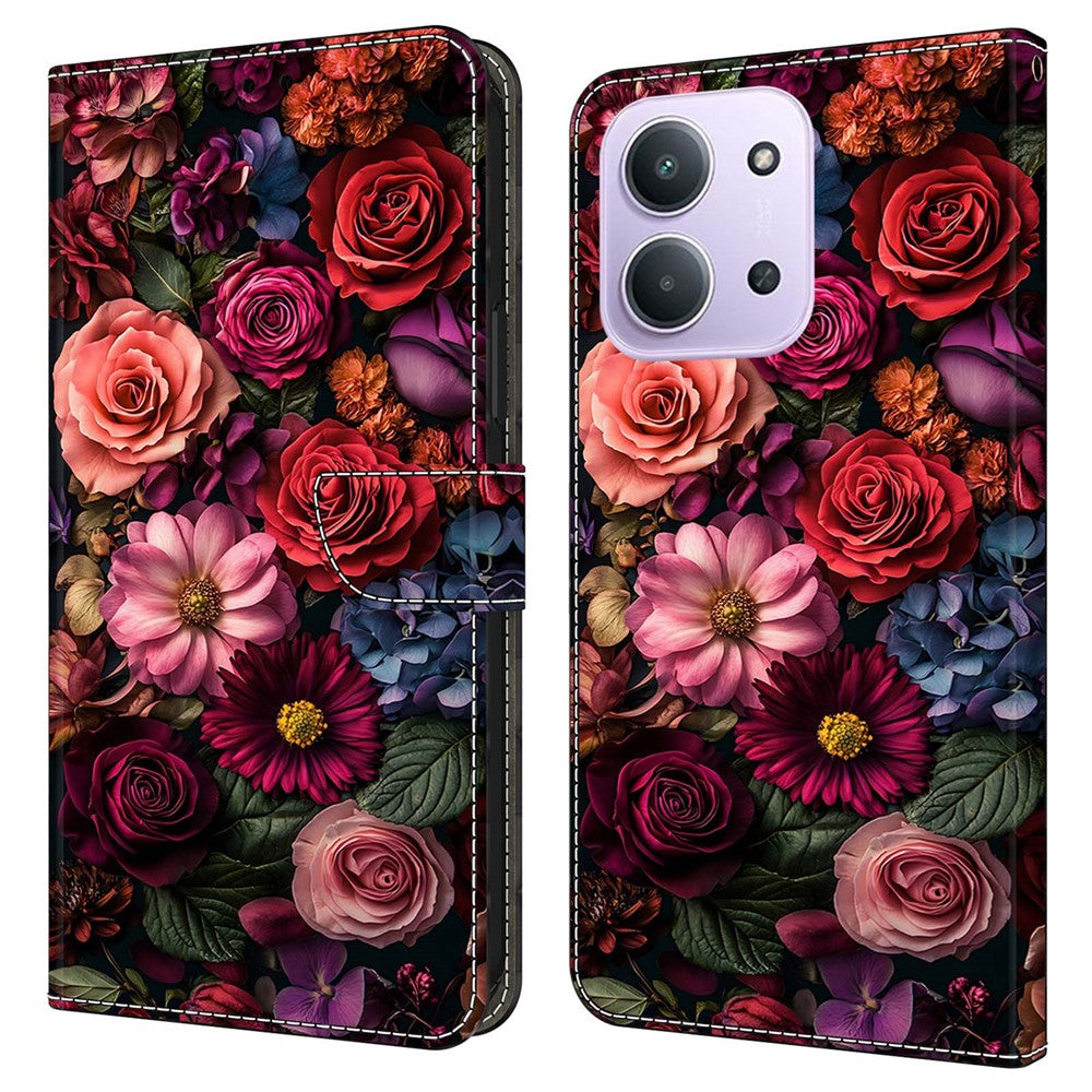 For Xiaomi Redmi 15C 4G (Global) (171mm)  /  Poco C85 4G (171mm) Wallet Case Pattern Printing PU Leather Flip Stand Phone Cover