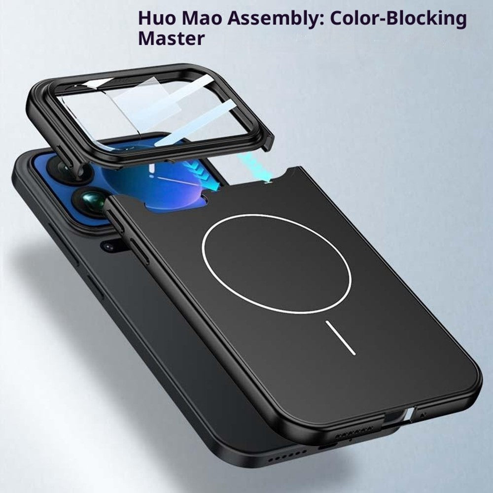 GKK For Xiaomi 17 Pro Case with Lens Film Detachable Camera Frame Contrast Color PC Phone Cover Magnetic Case