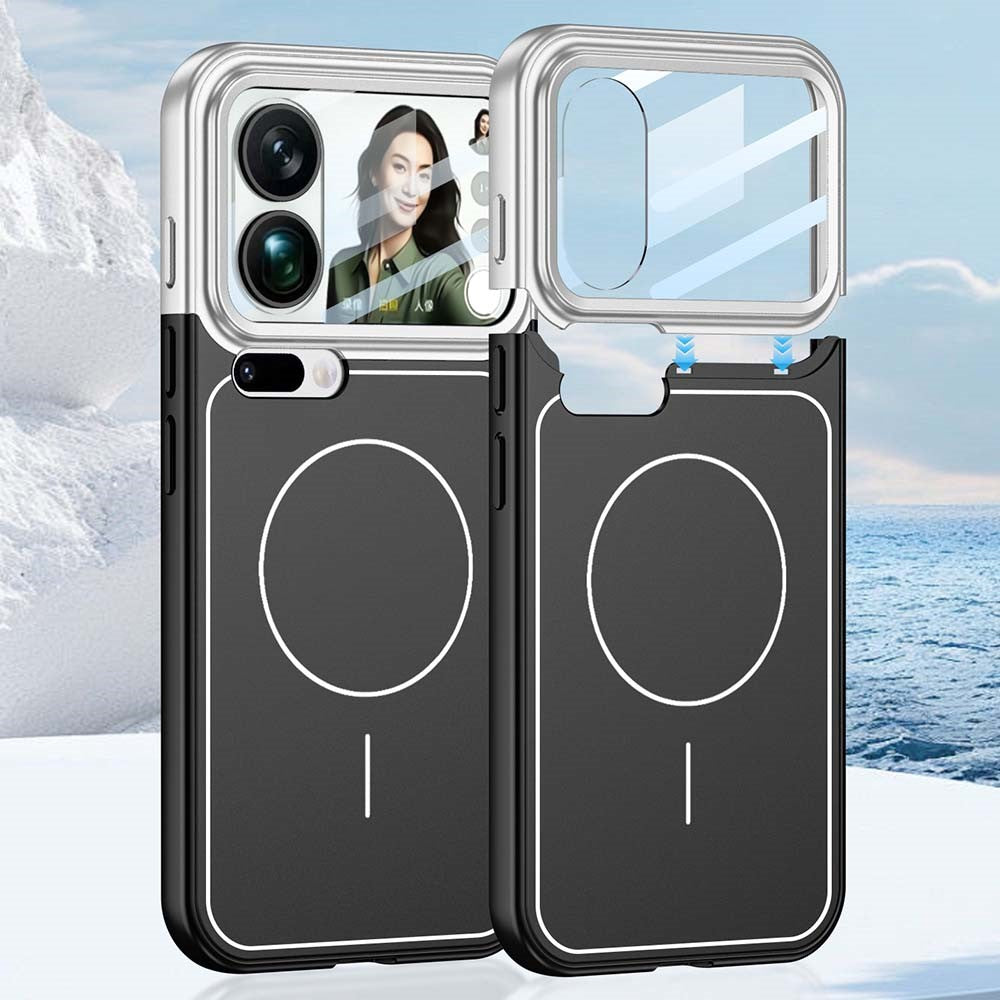 GKK For Xiaomi 17 Pro Max Case with Lens Film Detachable Camera Cover Contrast Color Frame Line PC Phone Shell Magnetic Case