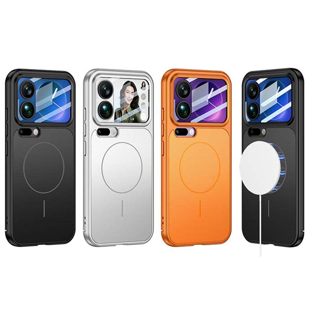 For Xiaomi 17 Pro Magnetic Case Transform to for iPhone 17 Pro Matte PC Phone Cover with Rear Screen Film