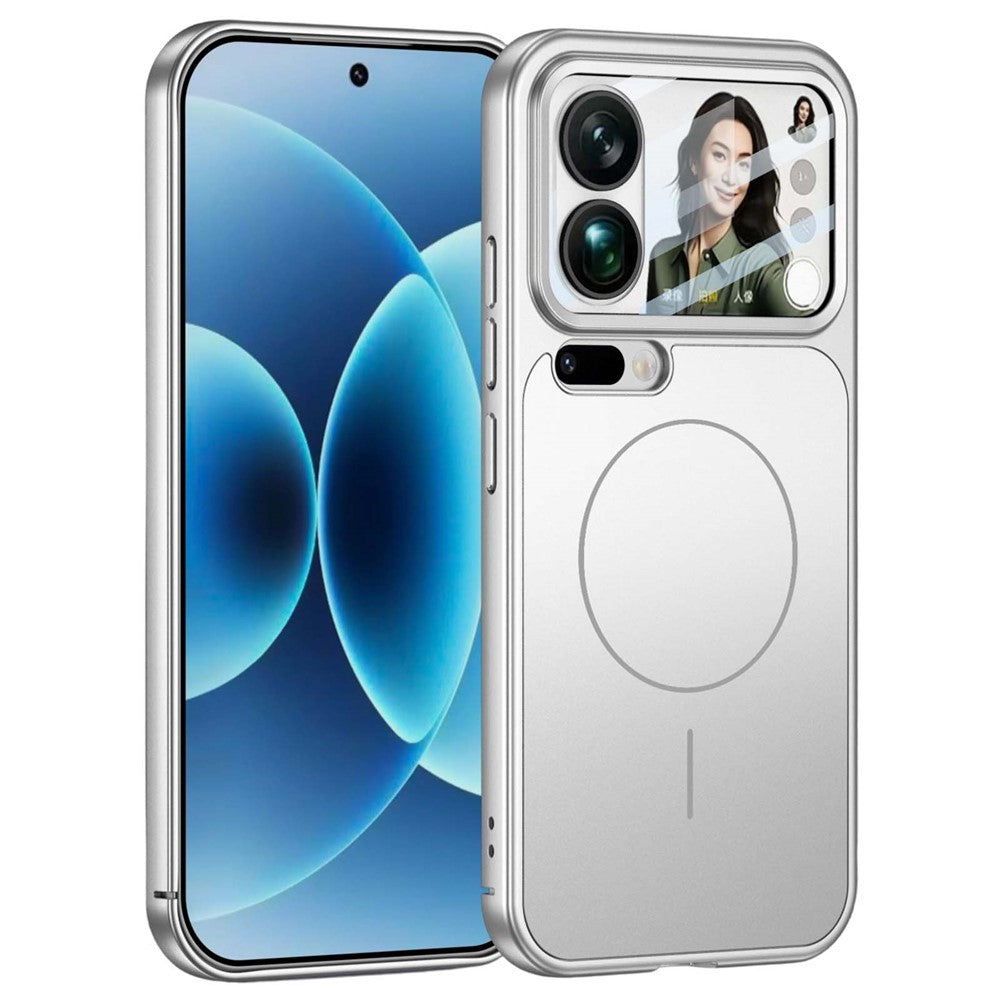 For Xiaomi 17 Pro Max Magnetic Case Transform to for iPhone 17 Pro Max Matte PC Phone Cover with Rear Screen Film