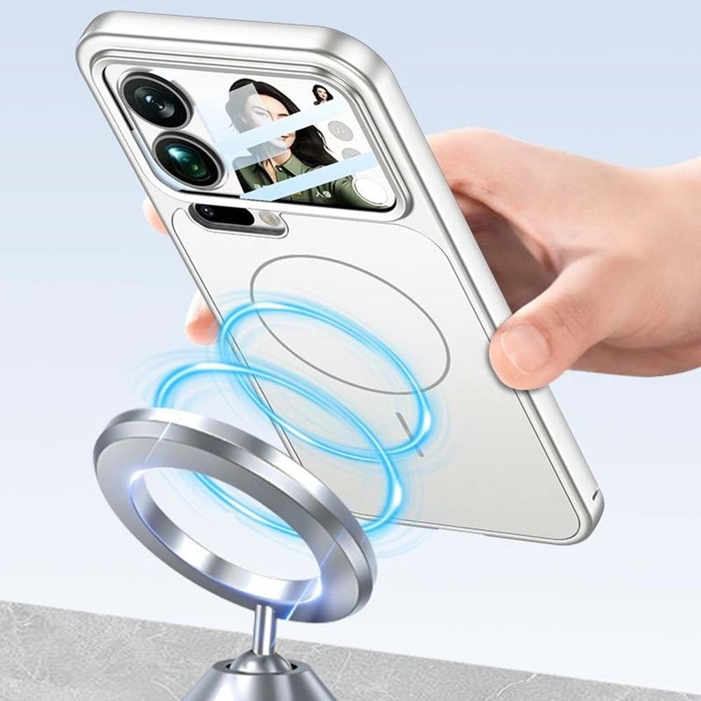 For Xiaomi 17 Pro Max Magnetic Case Transform to for iPhone 17 Pro Max Matte PC Phone Cover with Rear Screen Film