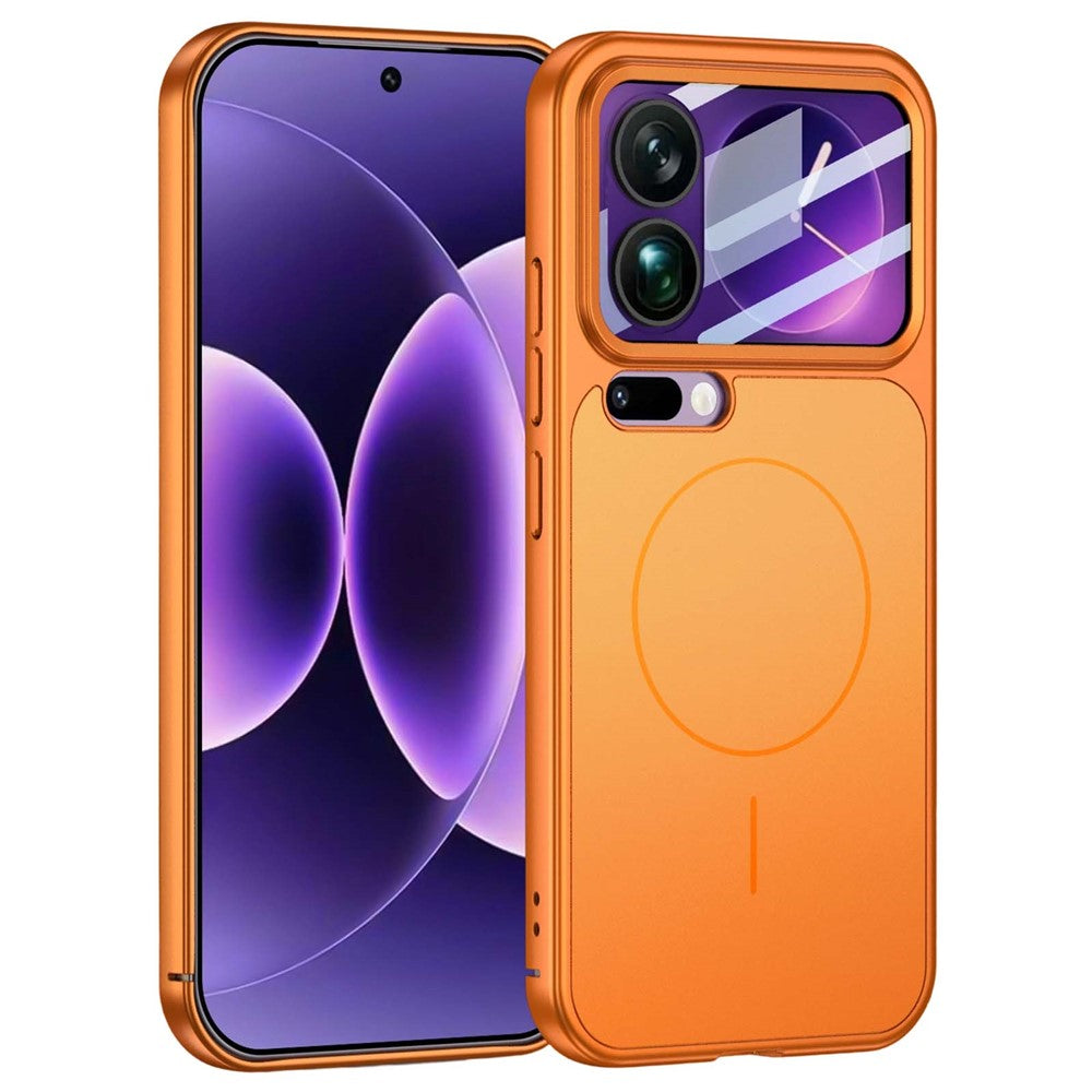 For Xiaomi 17 Pro Max Magnetic Case Transform to for iPhone 17 Pro Max Matte PC Phone Cover with Rear Screen Film