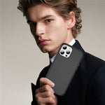 For iPhone 15 Pro Max Skin-touch Case Carbon Fiber Texture PC + TPU Back Cover Compatible with MagSafe