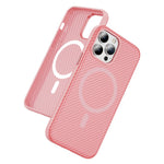 For iPhone 15 Pro Max Skin-touch Case Carbon Fiber Texture PC + TPU Back Cover Compatible with MagSafe