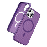 For iPhone 15 Pro Max Skin-touch Case Carbon Fiber Texture PC + TPU Back Cover Compatible with MagSafe