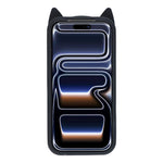 For iPhone 17 Pro Silicone Case 3D Moustache Cat Protective Phone Cover