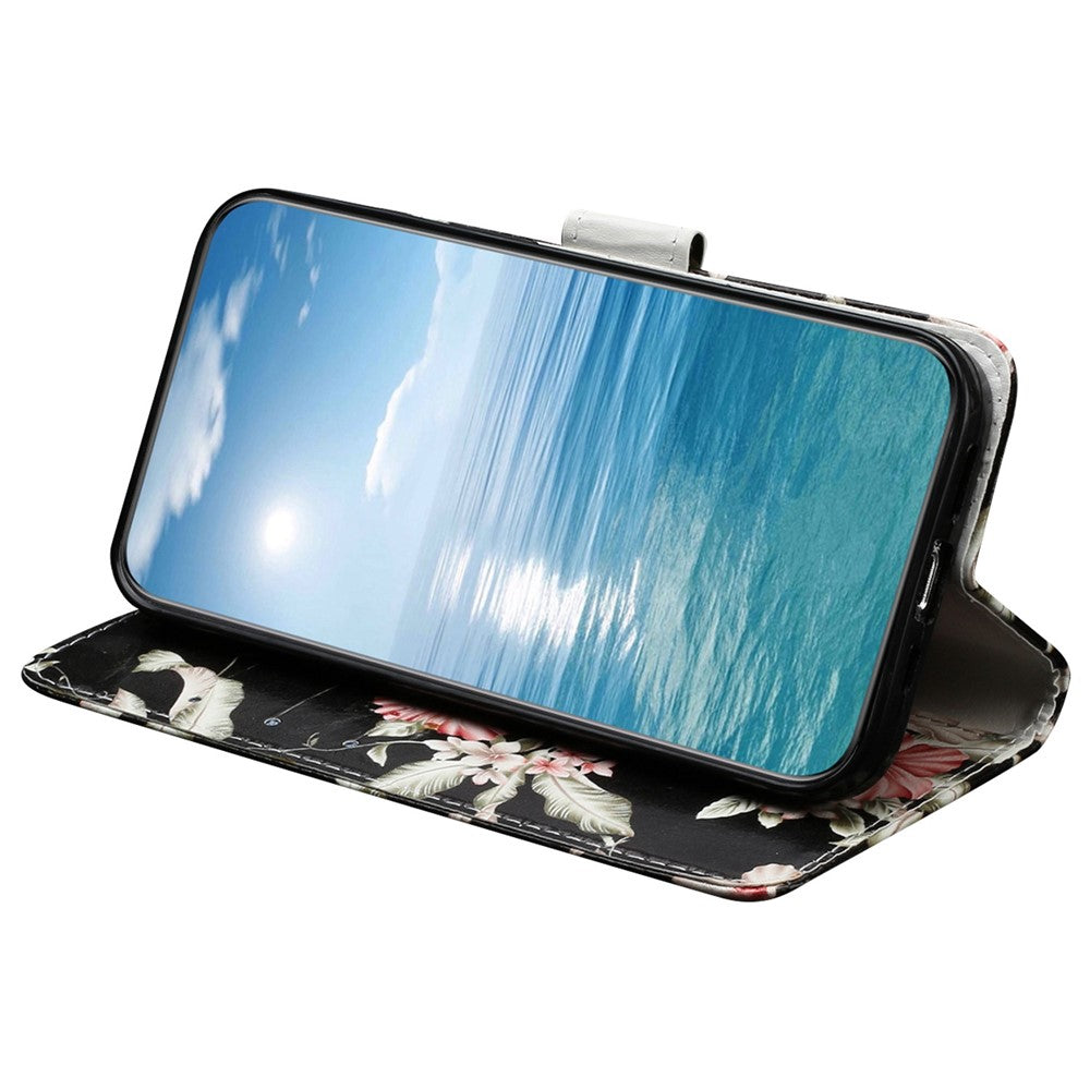 For Oppo A57 4G / A57s 4G / A57 (2022) 5G / A77 5G Pattern Printing Flip Stand Cover PU Leather Magnetic Closure Wallet Phone Case