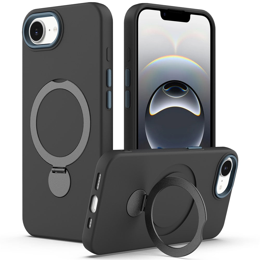 For iPhone 17th / 16th Case Compatible with MagSafe Rotating Ring Kickstand TPU + PC Phone Back Cover