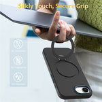 For iPhone 17th / 16th Case Compatible with MagSafe Rotating Ring Kickstand TPU + PC Phone Back Cover