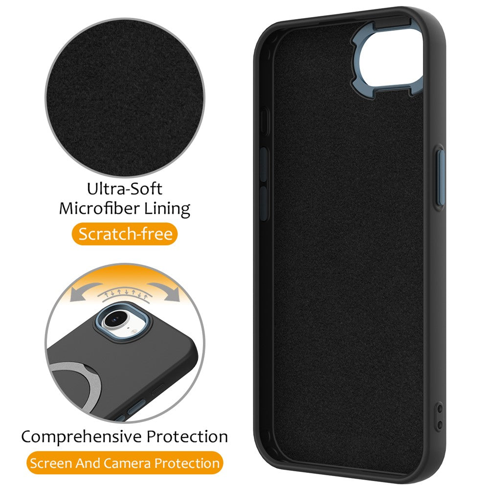 For iPhone 17th / 16th Case Compatible with MagSafe Rotating Ring Kickstand TPU + PC Phone Back Cover