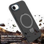 For iPhone 17th / 16th Case Compatible with MagSafe Rotating Ring Kickstand TPU + PC Phone Back Cover