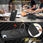 For iPhone 17th / 16th Case Compatible with MagSafe Rotating Ring Kickstand TPU + PC Phone Back Cover