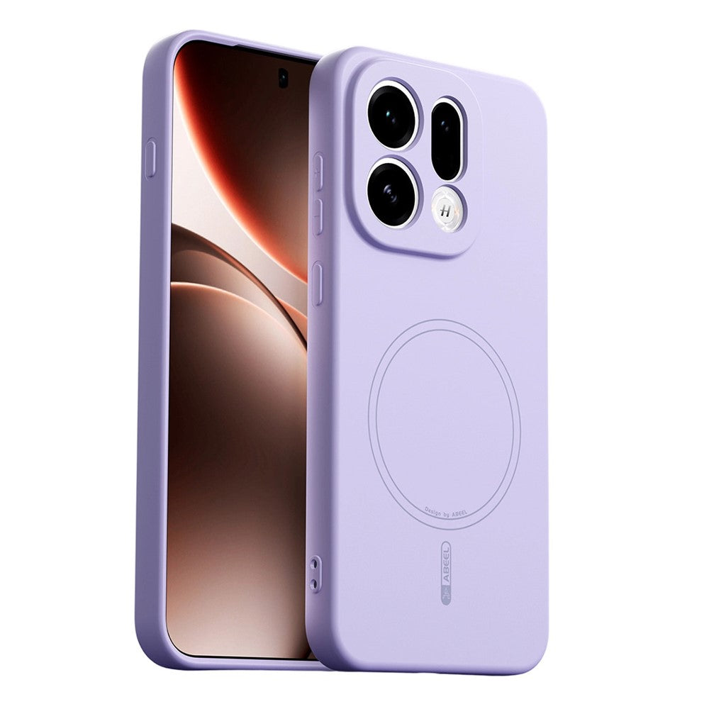 ABEEL Til Oppo Find X9 5G Magnetisk Etui Hudberøring Flydende Silikone Telefonbagcover
