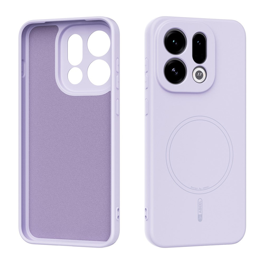 ABEEL Til Oppo Find X9 5G Magnetisk Etui Hudberøring Flydende Silikone Telefonbagcover