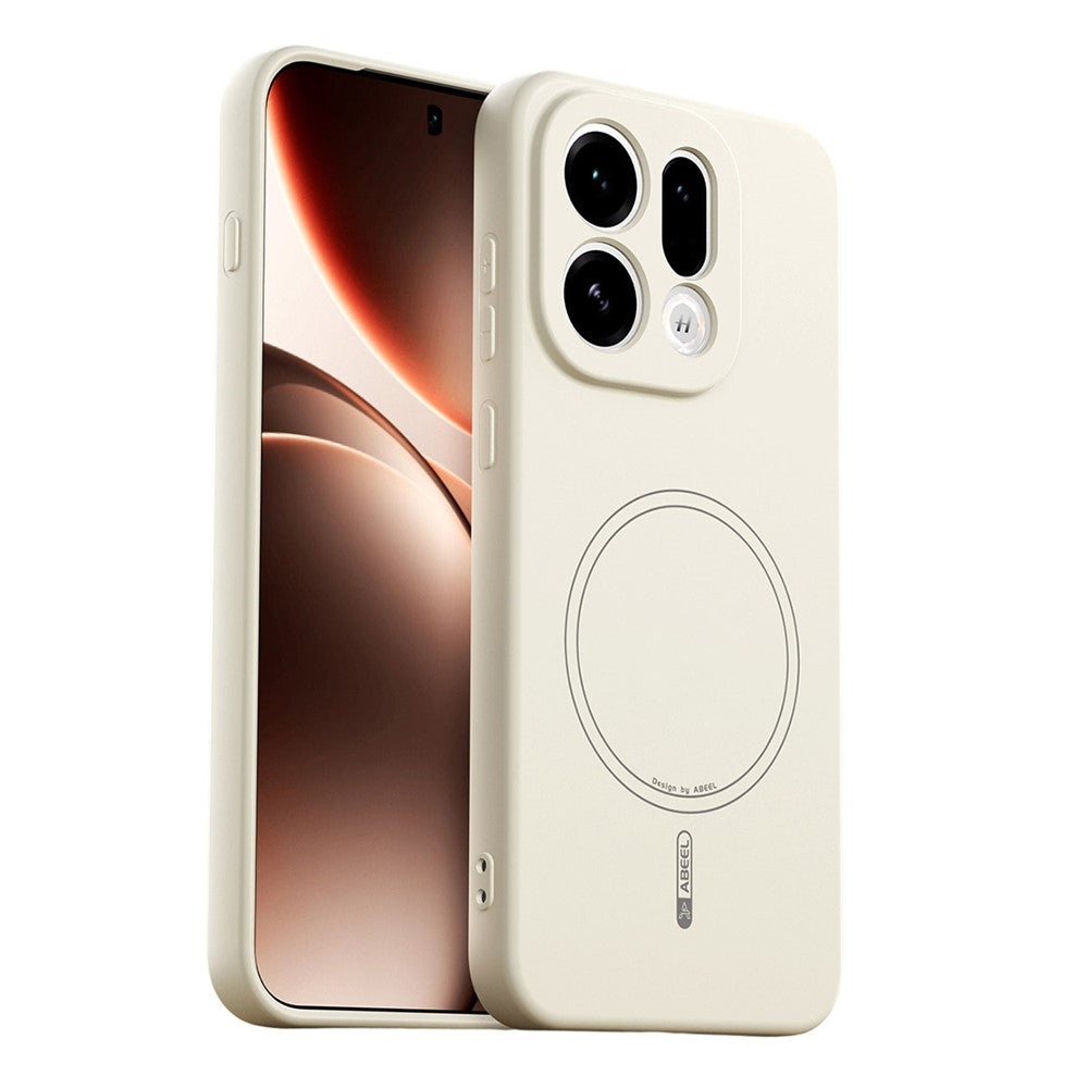 ABEEL Til Oppo Find X9 5G Magnetisk Etui Hudberøring Flydende Silikone Telefonbagcover