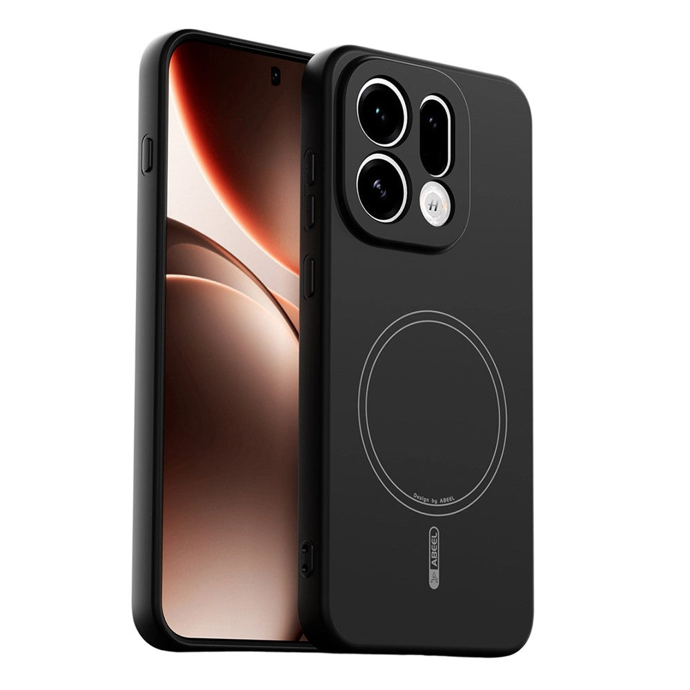 ABEEL Til Oppo Find X9 5G Magnetisk Etui Hudberøring Flydende Silikone Telefonbagcover