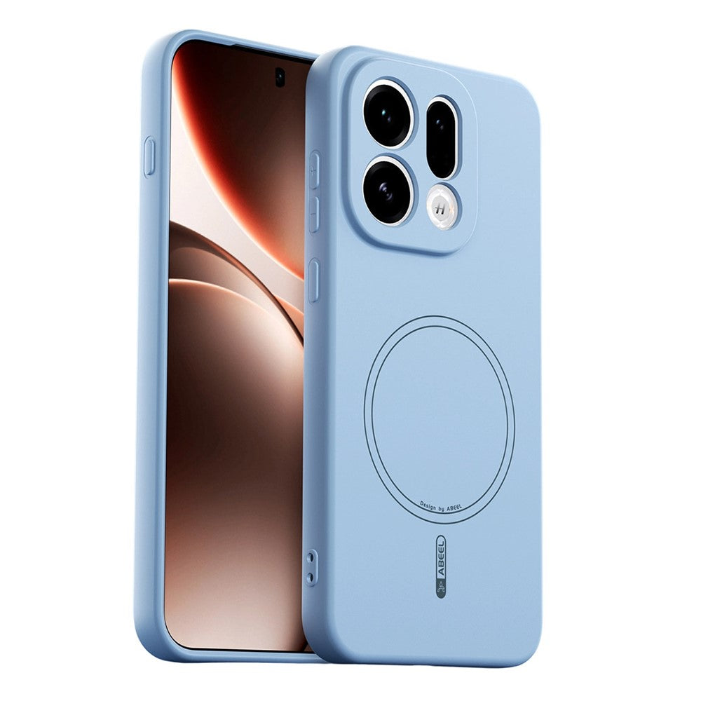 ABEEL Til Oppo Find X9 5G Magnetisk Etui Hudberøring Flydende Silikone Telefonbagcover