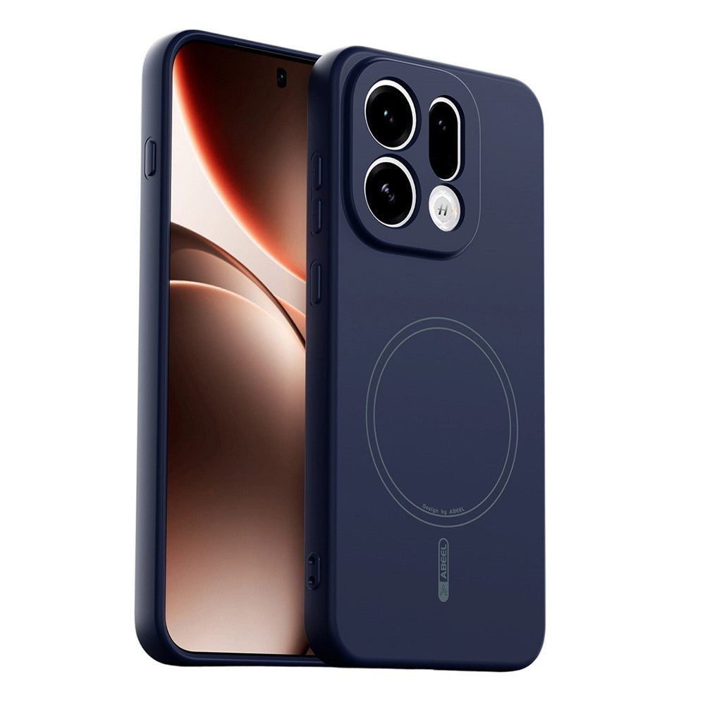 ABEEL Til Oppo Find X9 5G Magnetisk Etui Hudberøring Flydende Silikone Telefonbagcover