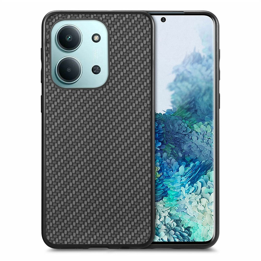 mobilskal till Xiaomi Redmi 15C 5G (EU) (173 mm) / 15C 4G (EU) (173 mm) Kolfiberstruktur PU-läder + PC + TPU-skal