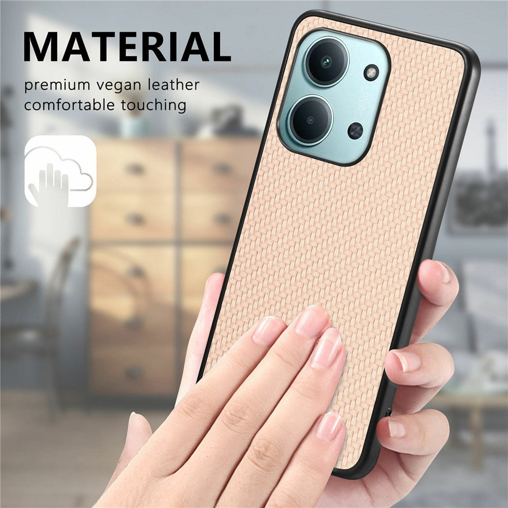 mobilskal till Xiaomi Redmi 15C 5G (EU) (173 mm) / 15C 4G (EU) (173 mm) Kolfiberstruktur PU-läder + PC + TPU-skal