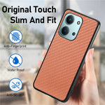 mobilskal till Xiaomi Redmi 15C 5G (EU) (173 mm) / 15C 4G (EU) (173 mm) Kolfiberstruktur PU-läder + PC + TPU-skal