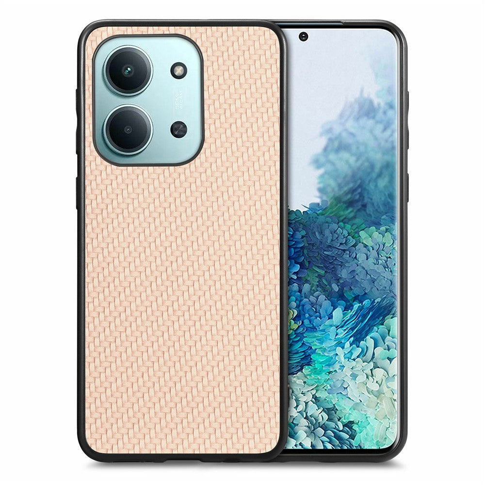 mobilskal till Xiaomi Redmi 15C 5G (EU) (173 mm) / 15C 4G (EU) (173 mm) Kolfiberstruktur PU-läder + PC + TPU-skal