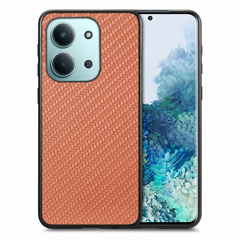 mobilskal till Xiaomi Redmi 15C 5G (EU) (173 mm) / 15C 4G (EU) (173 mm) Kolfiberstruktur PU-läder + PC + TPU-skal