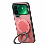 Xiaomi 17 Pro mobilskal med roterande stativ stressavlastande retro läderbaksida