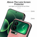 Xiaomi 17 Pro mobilskal med roterande stativ stressavlastande retro läderbaksida