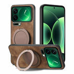 Xiaomi 17 Pro mobilskal med roterande stativ stressavlastande retro läderbaksida