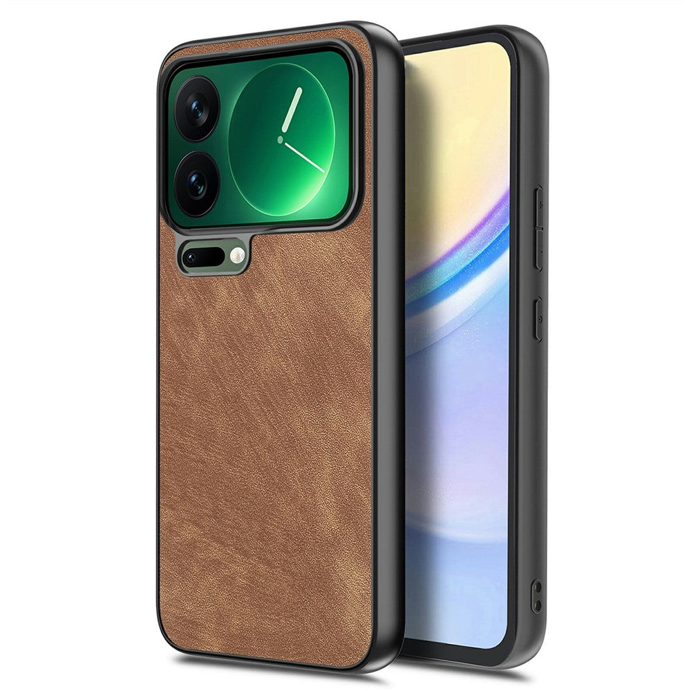 For Xiaomi 17 Pro Max Case Shockproof Slim Retro Leather Phone Back Cover