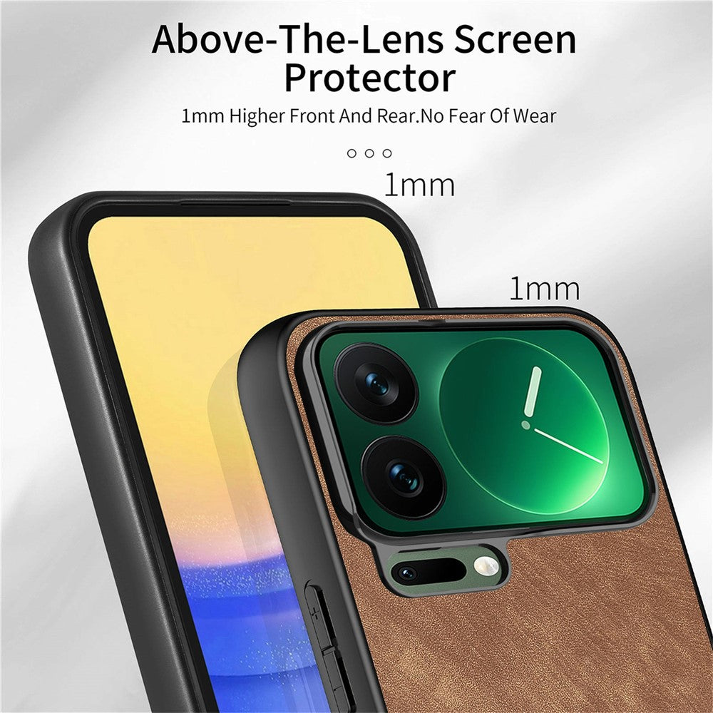 For Xiaomi 17 Pro Max Case Shockproof Slim Retro Leather Phone Back Cover