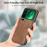 For Xiaomi 17 Pro Max Case Shockproof Slim Retro Leather Phone Back Cover