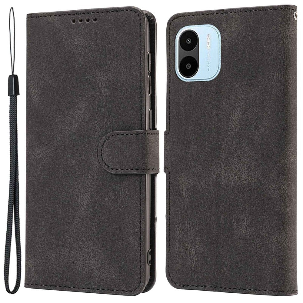 For Xiaomi Redmi A1 4G / A2 4G Full Protection PU Leather Stand Case Folio Flip Wallet Protective Cover with Strap