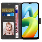 For Xiaomi Redmi A1 4G / A2 4G Full Protection PU Leather Stand Case Folio Flip Wallet Protective Cover with Strap