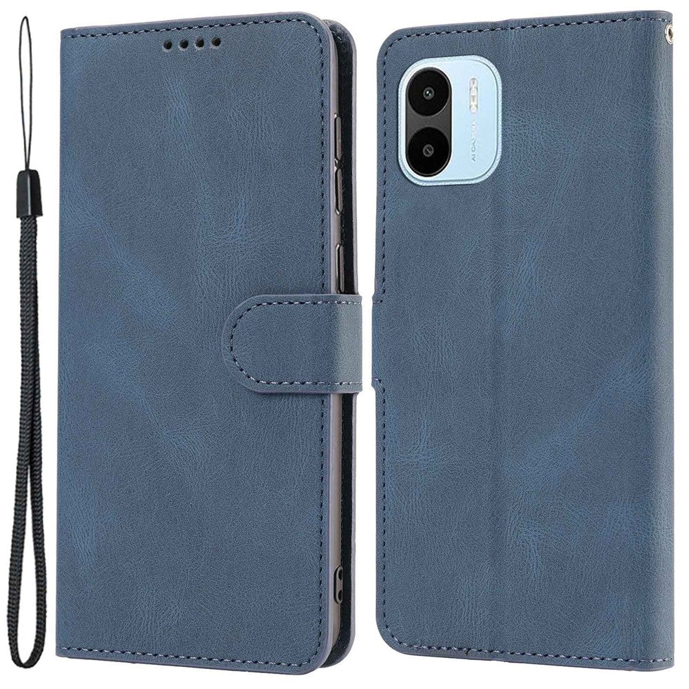 For Xiaomi Redmi A1 4G / A2 4G Full Protection PU Leather Stand Case Folio Flip Wallet Protective Cover with Strap