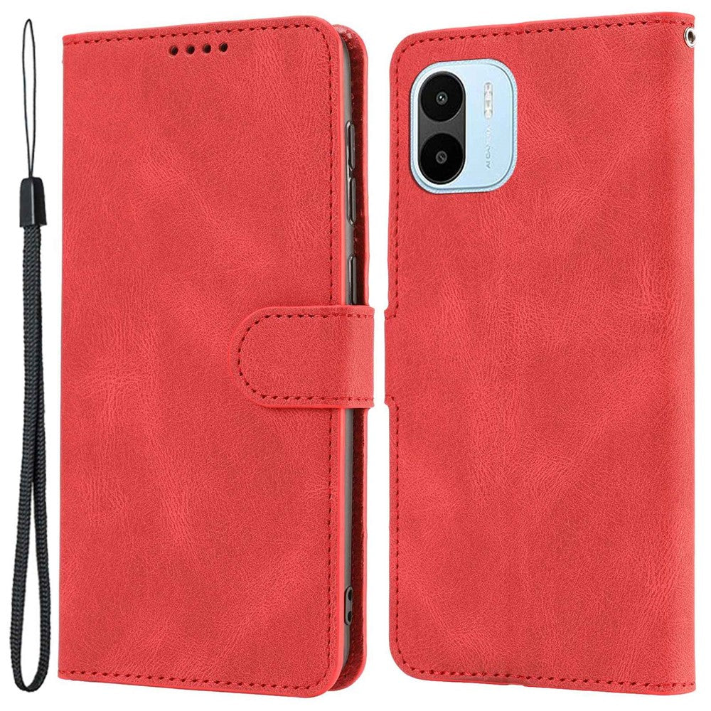 For Xiaomi Redmi A1 4G / A2 4G Full Protection PU Leather Stand Case Folio Flip Wallet Protective Cover with Strap