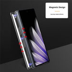For Oppo Find N5 5G Kickstand Crystal Magnetic Case TPU PC Phone Cover Magnetic Hinge Protection