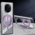 For Oppo Find N5 5G Kickstand Crystal Magnetic Case TPU PC Phone Cover Magnetic Hinge Protection