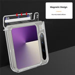 For Huawei Pura X Kickstand Crystal Magnetic Case TPU PC Phone Cover Magnetic Hinge Protection