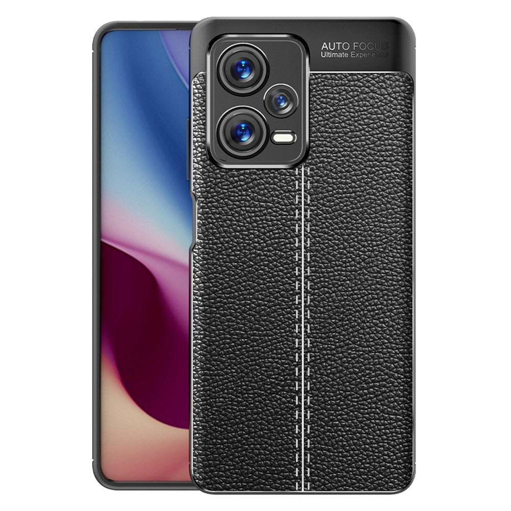 TPU Case for Xiaomi Redmi Note 12 Pro+ 5G, Non-slip Grip Litchi Texture Protective Phone Cover