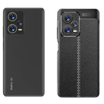 TPU Case for Xiaomi Redmi Note 12 Pro+ 5G, Non-slip Grip Litchi Texture Protective Phone Cover